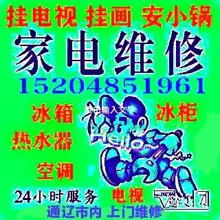 上門修家電，掛電視，掛畫，安小鍋，安熱水器15204851961